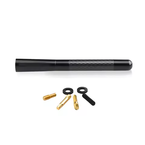 Universal Car Roof Antenna 12cm Carbon Fiber Short Radio Aerial Antenna with M3 M4 M5 M6 Screws Car 