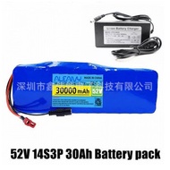 18650Lithium battery pack52v30000mAh2000WElectric Bicycle Battery Built-in50A BMS