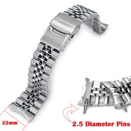 22mm Solid Arc Elbow Watch Band for SRPA21 SRP777/773 SRPC25 Canned 316L Stainless Steel Watch Strap