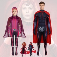 Halloween Cosplay Costume - Crimson Witch Wanda | Cloak & Jumpsuit