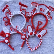 August headband, August accessories, wire feather headband