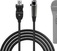 Geekria for Creators USB to XLR Female Microphone Cable 10 ft / 3 M, Compatible with FIFINE K688, Am