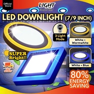 LED Surface Downlight 3 Modes Downlight 3 Colour 12W+4W | 18W+6W LED Colour Ceiling Light Round / Sq