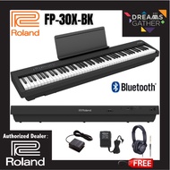 Roland FP-30X 88-key Digital Piano with RH-5 Headphone and DP-2 Pedal (FP30X / FP 30X / FP 30X - BK)