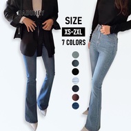 Daduhey baju raya  perempuan  Women's Retro High Waist Slim Stretch Fitted Jeans - 7 Colours