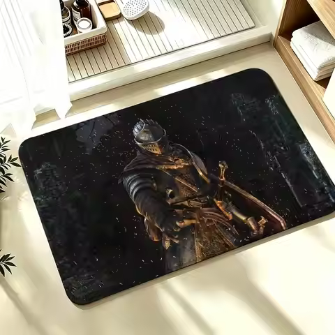 Dark souls Game Cool Shower Room Absorbent Small Floor Mat Soft Comfortable Decorative Foot Mat