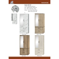 [6x2.5FT] Wardrobe 2Door 2Drawer Almari 2Pintu 2Laci Clothes Cabinet Almari Baju Clothes Wardrobe ka