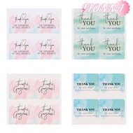 FIONNA 100PCS Thank You Stickers Package Decoration Watercolor Pink Blue Gift Gorgeous