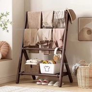 Bedroom Clothes Hanger Rack Foldable Hanger Storage Rack Bedside Clothes Rack Foldable floor-standin