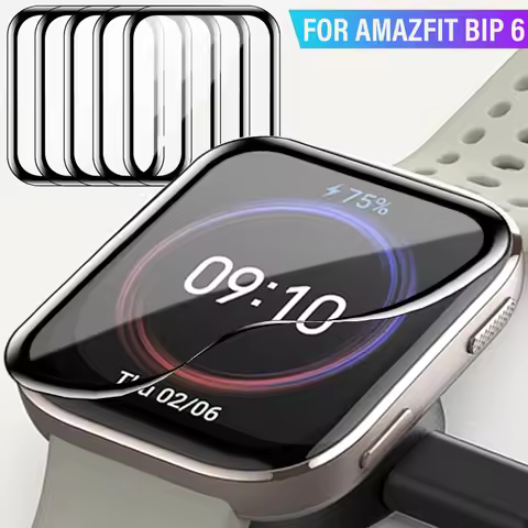 For Huami Amazfit Bip 6 Screen Protector Full Cover Anti-scratch Soft Protective Films Not Glass For