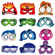 12Pcs/Set Inside Out Birthday Party Masks Toy Joy Sadness Kids Costume Masks Anger Disgust Fear Figu