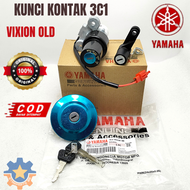 KUNCI KONTAK SET 3C1-XH250-00 MOTOR YAMAHA VIXION LAMA/OLD KUALITAS ORISINIL ASLI YGP GEMBOK KONCI