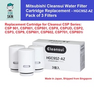 Mitsubishi Cleansui HGC9SZ-AZ Water Filter Replacement Cartridge for CSP Series (Pack of 3)