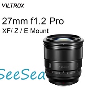 Viltrox 27mm f1.2 Pro Auto Focus Large Aperture Lens for Fuji X / E/ Z Mount APS-C Mirrorless Cameras