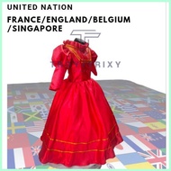 ✢ ♣ ♞UNITED KINGDOM INGLAND FRANCE united.nations costume girl UN.costume Girl