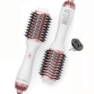 PLAVOGUE Hair Dryer Brush, 120V-240V Dual Voltage Hair Dryer Brush, Brush Blow Dryer with Negative I
