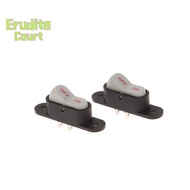 [EruditeCourtS] 1/5PCS Boat Button Switch White 2 Pin Light ON/OFF 250V 6A AC AMP 125V 10A Electric 