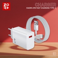ZORA CHARGER XIAOMI 67W TURBO CHARGE ORIGINAL 100% USB TYPE C XIAOMI TURBO 67 WATT FAST CHARGING XIA