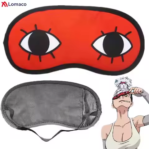 Okita Sougo Eye Masks Cosplay Anime GINTAMA Eye Patch Costume Props Red Sleep Mask Blinder Halloween