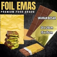 100 Sheets Size 20x20 cm Gold Foil Dubai Brown Wrap - Gold Foil Wrap Dubai Brown Wrap