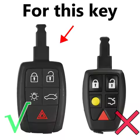 For Volvo XC90 C70 S60 D5 V50 S40 C30 Silicone Remote Key Case Fob Shell Cover Skin Holder 5 Button