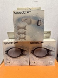 Speedo Anti-Fog prescription Swimming Goggles -5.0 & -4.0 近視 有度數 泳鏡 一套