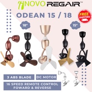 Regair Inovo Odean 15"/18" Corner Fan Remote control 3 Blades Wall Fan Ceiling Fan Kipas Siling Dind