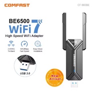 COMFAST WiFi 7 USB Adapter Tri-Band 2.4G,5G,6Ghz Network Card 802.11be WiFi Adaptador for Win 10/11