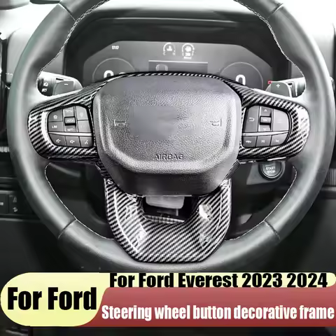 For Ford Everest 2023 2024 modified steering wheel button decoration frame automotive interior decor
