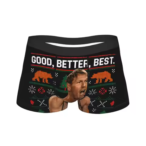 Good Better Best Never Let It Rest Xmas Ben Johnson Boxer Shorts Pouch Underwear Hot Sale Pattern Bo