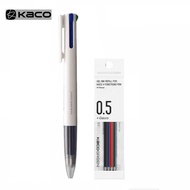 KACO EASY 4 Functions Pen Multifunction Pens 0.5mm Refill Black Blue Red Green Refill Gel Pen for Office School/OEM Refill