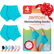 ZenToes Moisturizing Socks with Vitamin E, Olive Oil & Jojoba Oil - Perfect for Cracked Heel Treatme
