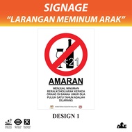 (HIP + STICKER) Amaran Menjual Minuman Beralkohol | Arak Kepada Orang Di Bawah Umur Dua Puluh Satu T