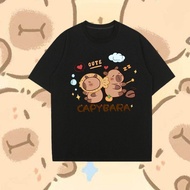 T Shirt Capybara Kid Girls Kartun Comel Summer Cotton Baju Kanak Kanak Kasual S-5XL Unisex 119n