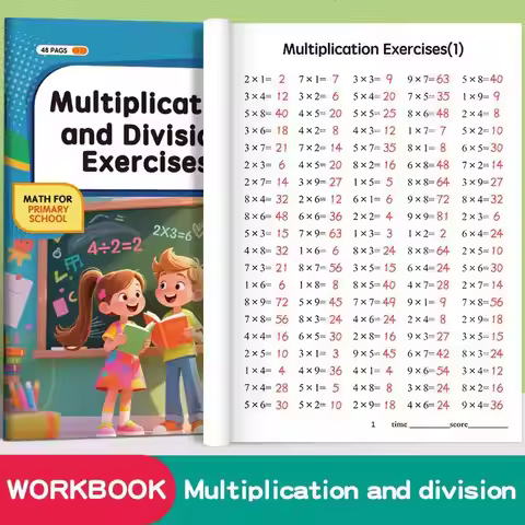Multiplication And Division Workbook Math Practice Book Boost Calculation Skills for Kids Daily 10 M
