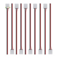 50Pcs LED Tape Connector 2Pin LED Strip Accessories Connectors 10Mm for 2835 3528 5050 5730 5630 SMD