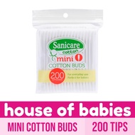 Sanicare Mini Cotton Buds 200 Tips - COTTON BUDS