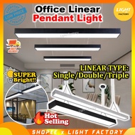Office Pendant Light 4FT LED T8 Linear Light Casing Kalimantang Tube Fitting Ceiling Wall Lighting Lampu Panjang Siling