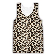Latest Leopard Print Men's Vest 3D Printing New Fashion Men's Oversized Fitness Vest Regardless of G