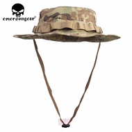 หมวกแบบยุทธวิธีลายทหารหมวกปีกจาก EMERSON ผ้าลายตารางขูดหมวกลายพรางมัลติแคมหมวกล่าสัตว์ EM8553