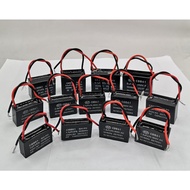 Fan Capacitor 1uf 1.2uf 1.5uf 1.8uf 2uf 2.2uf 2.5uf 3uf 3.5uf 4uf 5uf 6uf 8uf