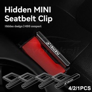 [Ready Stock]4/2/1pcs ISUZU Logo Zinc Alloy Car Mini Hidden Safety Seat Belt Buckle Clip Muffler Ala