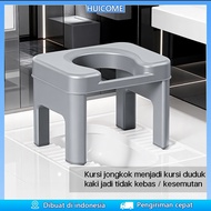 Huicome Toilet Seat Squat Toilet Seat Thick Plastic Material Anti-Slip Toilet