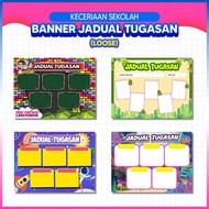 BANNER JADUAL TUGASAN / Carta Kelas / Keceriaan Kelas PAK-21 / Abad Ke-21 / Hiasan Sekolah Ceria / B
