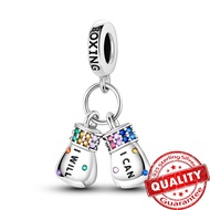 Authentic 925 Sterling Silver Boxing Gloves Dangle Charm Fit Original Pandora Bracelet Women Jewelry Gift Making
