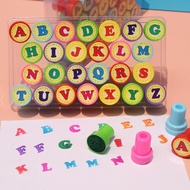 Bộ 26 con dấu bảng chữ cái (có sẵn mực)