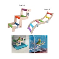 [Lovoski3] Bird Cage Ladder Bird Perches for Cage Cage Accessories Wood Parrot Climbing Ladder for S