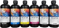 TPU UV Ink 500ml×6 for 3D Lable Logo Textile Fabrics for UV Flatbed Printer and UV DTF Printer Print