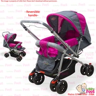 PIETRO 329 Stroller Reversible Handle and Reclinable Seatpad