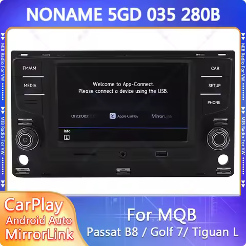 Noname 5GD035280B MIB Carplay Car Radio for VW Golf MK7 MK7.5 Passat B8 Sportvan Tiguan Bluetooth 6.